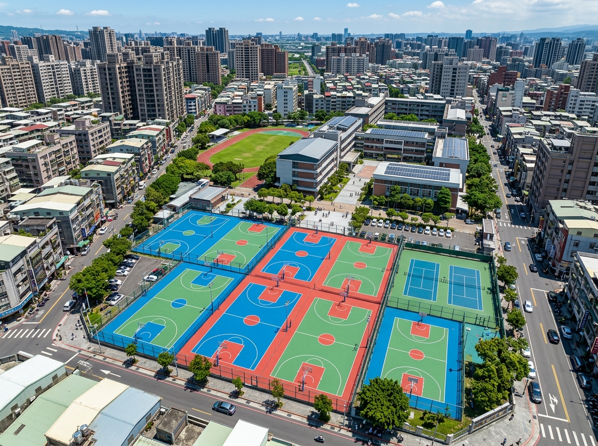 牡丹江市全塑型塑胶跑道硅PU篮球场 - 一站式服务